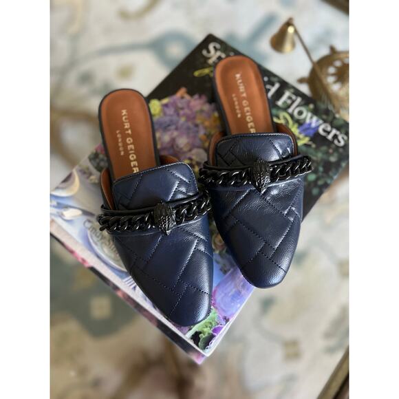 Navy Kurt Geiger Chelsea mule 36.5 - Picture 1 of 5